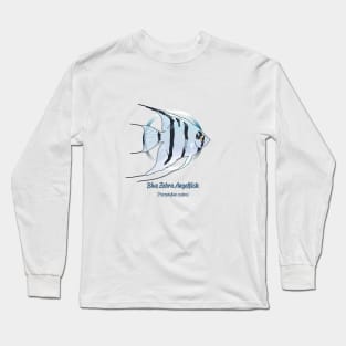 Blue Zebra Angelfish Long Sleeve T-Shirt